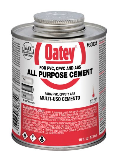 (image for) Clear All-Purpose Cement For CPVC/PVC 16 oz.