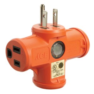 (image for) Grounded 3 outlets Adapter 1 pk
