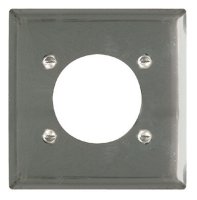 (image for) White 1 gang Steel Wall Plate 1 pk