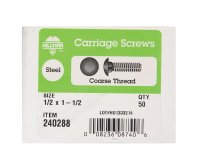 (image for) 1/2 in. Dia. x 1-1/2 in. L Zinc-Plated Steel Carriage Bo