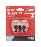 (image for) 1-1/4 in. Dia. Plastic Caster 40 lb. 2 pk