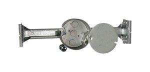 (image for) KWIK-BRACE 15.8 cu in Round Steel 1 gang Fan Box Gray