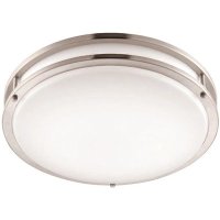 (image for) 14 in. Brushed Nickel Integrated LED Selectable CCT Round Flush