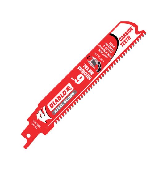 (image for) Steel Demon 6 in. Carbide Reciprocating Saw Blade 10 TPI