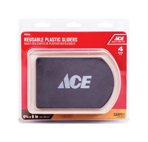 (image for) Plastic Slide Glide Brown Rectangle 5-3/4 in. W x 8-1/4 in.