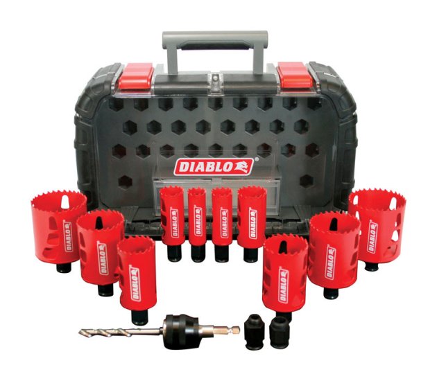 (image for) 2-3/8 in. L Bi-Metal Hole Saw Kit 3/8 in. 14 pc.