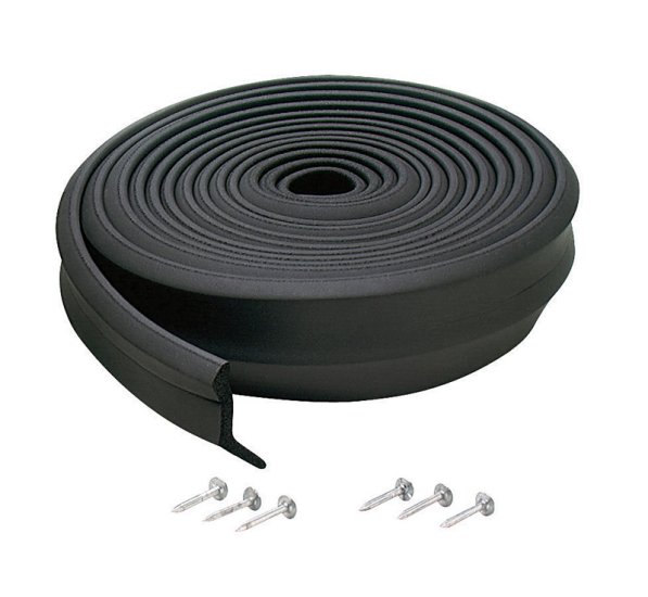 (image for) Black Rubber Door Set Seal For Garage Doors 9 ft. L x 1 in.
