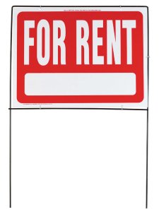 (image for) English Red Informational Sign 24.5 in. H x 36.5 in. W