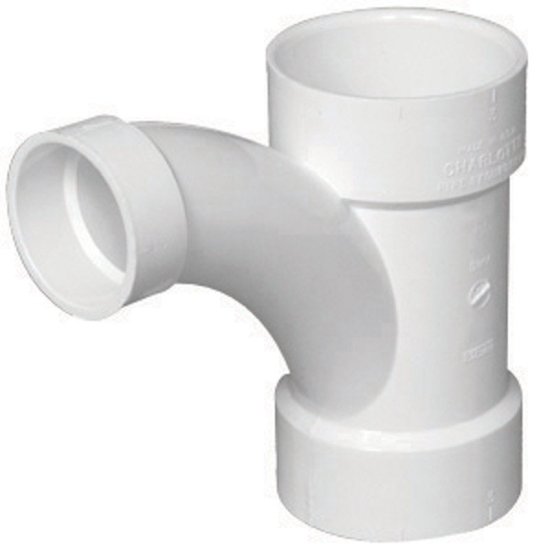 (image for) Schedule 40 4 in. Hub x 4 in. Dia. Hub PVC Long T