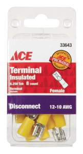 (image for) Insulated Wire Female Disconnect Yellow 8 pk