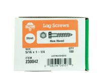 (image for) 5/16 in. x 1-1/4 in. L Hex Zinc-Plated Steel Lag Screw 1