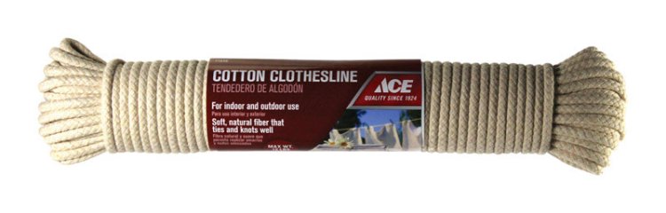 (image for) 100 ft. L White Cotton Clothesline