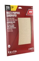 (image for) 11 in. L x 9 in. W 150 Grit Aluminum Oxide Sandpaper 5 pk