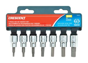 (image for) Assorted Sizes x 3/8 in. drive SAE 6 Point Hex Bit Sock