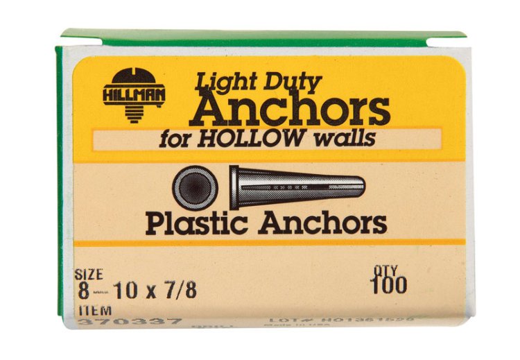 (image for) .164 in. Dia. x 7/8 in. L Plastic Flat Head Conical Anch