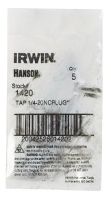 (image for) High Carbon Steel SAE Fraction Tap 1/4 in.-20NC 1 p