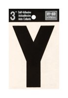 (image for) 3 in. Black Vinyl Self-Adhesive Letter Y 1 pc.