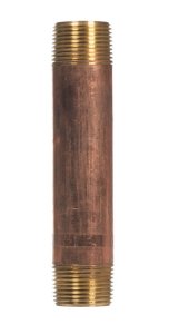 (image for) 1 in. MPT x 6 in. L Red Brass Nipple