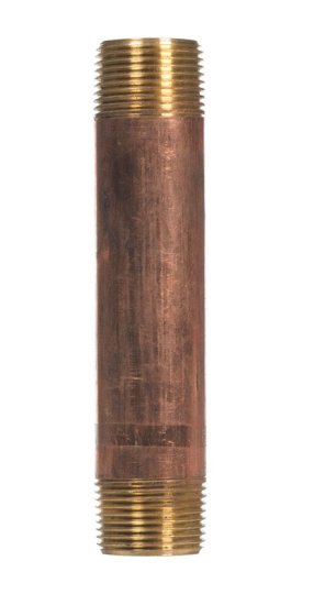 (image for) 1 in. MPT x 6 in. L Red Brass Nipple