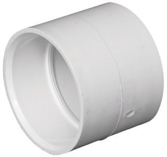 (image for) Schedule 40 2 in. Hub x 2 in. Dia. Hub PVC Coupli