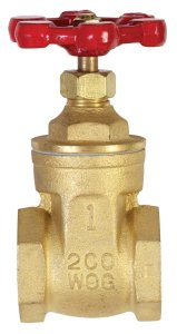 (image for) 1 in. Brass Gate Valve Lead-Free FIP