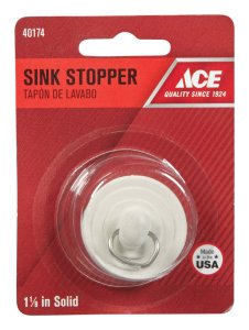 (image for) 1-1/8 in. Dia. Nickel Plated Rubber Sink Stopper