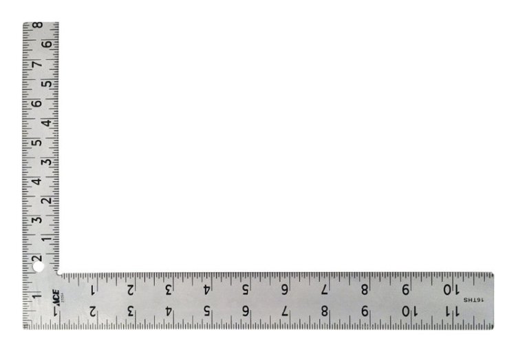 (image for) 12 in. L x 8 in. H Steel Carpenter Square Silver