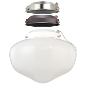 (image for) Schoolhouse Ceiling Fan Light Kit Nickel/Orb/White