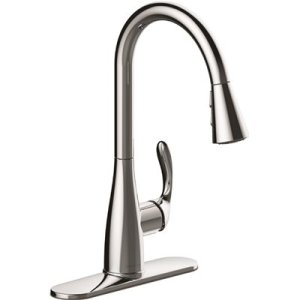 (image for) Single-Handle Pull-Down Sprayer Kitchen Faucet in Chrome