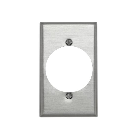 (image for) 1 gang Aluminum Receptacle Wall Plate 1 pk