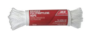 (image for) 1/4 in. Dia. x 50 ft. L White Diamond Braided Poly Rope