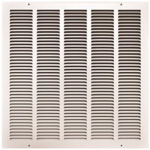 (image for) 20 in. x 20 in. White Stamped Return Air Grille