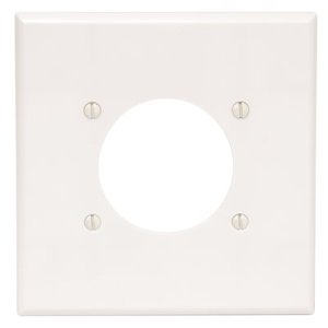 (image for) White 2-Gang Flush Mount Wall Plate