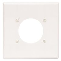 (image for) White 2-Gang Flush Mount Wall Plate