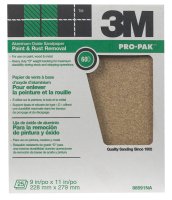 (image for) Pro-Pak 11 in. L x 9 in. W 60 Grit Aluminum Oxide Sandpaper 2