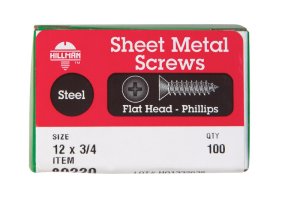 (image for) No. 12 x 3/4 in. L Phillips Flat Head Zinc-Plated Steel