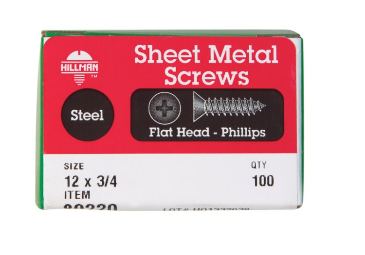 (image for) No. 12 x 3/4 in. L Phillips Flat Head Zinc-Plated Steel