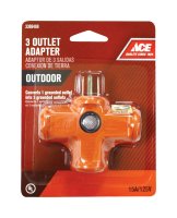 (image for) Grounded 3 outlets Adapter 1 pk