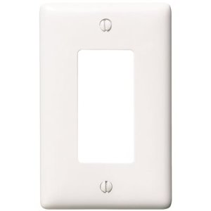 (image for) White Rocker Wallplate 1 Gang Midsize