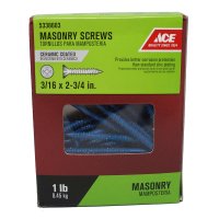(image for) 3/16 in. x 2-3/4 in. L Phillips Flat Head Masonry Screws 1 l
