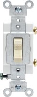 (image for) 20 amps Single Pole Toggle AC Quiet Switch Ivory 1 pk