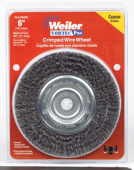 (image for) Vortec Pro 6 in. Crimped Wire Wheel Brush Carbon Steel 60