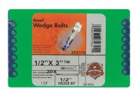 (image for) 1/2 in. Dia. x 3 in. L Zinc-Plated Steel Wedge Bit 20 pk