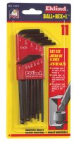 (image for) Ball-Hex-L SAE Long Arm Ball End Hex L-Key Set 11 pc.