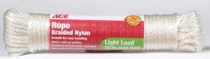 (image for) 1/4 in. Dia. x 50 ft. L White Solid Braided Nylon Rope