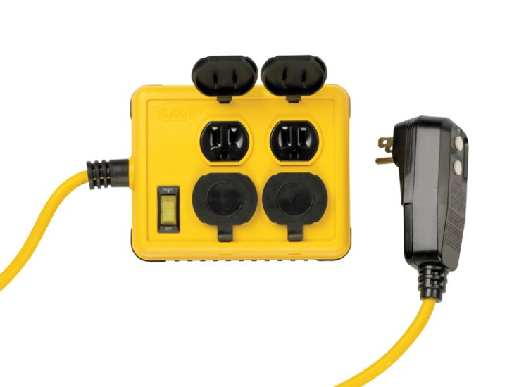 (image for) 6 ft. L 4 outlets Power Block Yellow