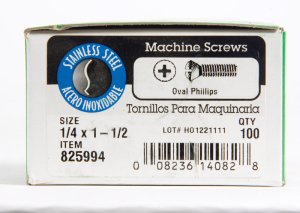 (image for) No. 1/4-20 x 1-1/2 in. L Phillips Oval Head Stainless St