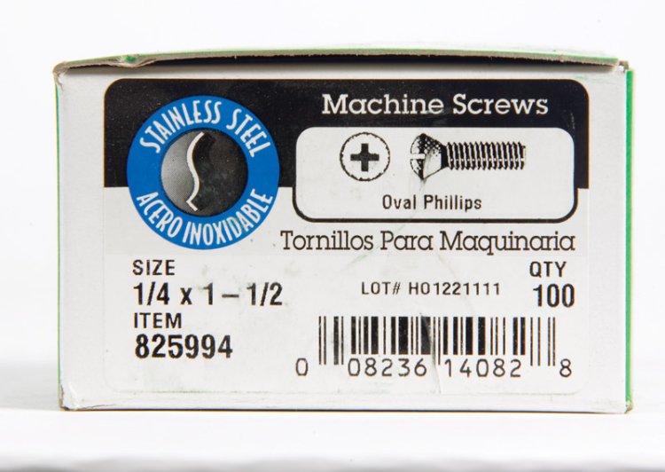 (image for) No. 1/4-20 x 1-1/2 in. L Phillips Oval Head Stainless St