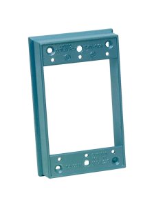 (image for) Electric 4-11/16 in. Rectangle Metallic Extension Ring Gra