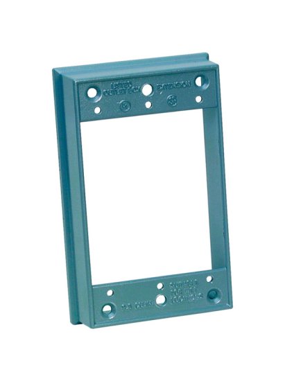 (image for) Electric 4-11/16 in. Rectangle Metallic Extension Ring Gra